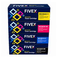 Kit de tóner Fivex 230X CMYK con chip, 4 cartuchos para HP Color LaserJet Pro 4203 y MFP 4303